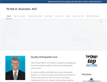 Tablet Screenshot of hansonortho.com